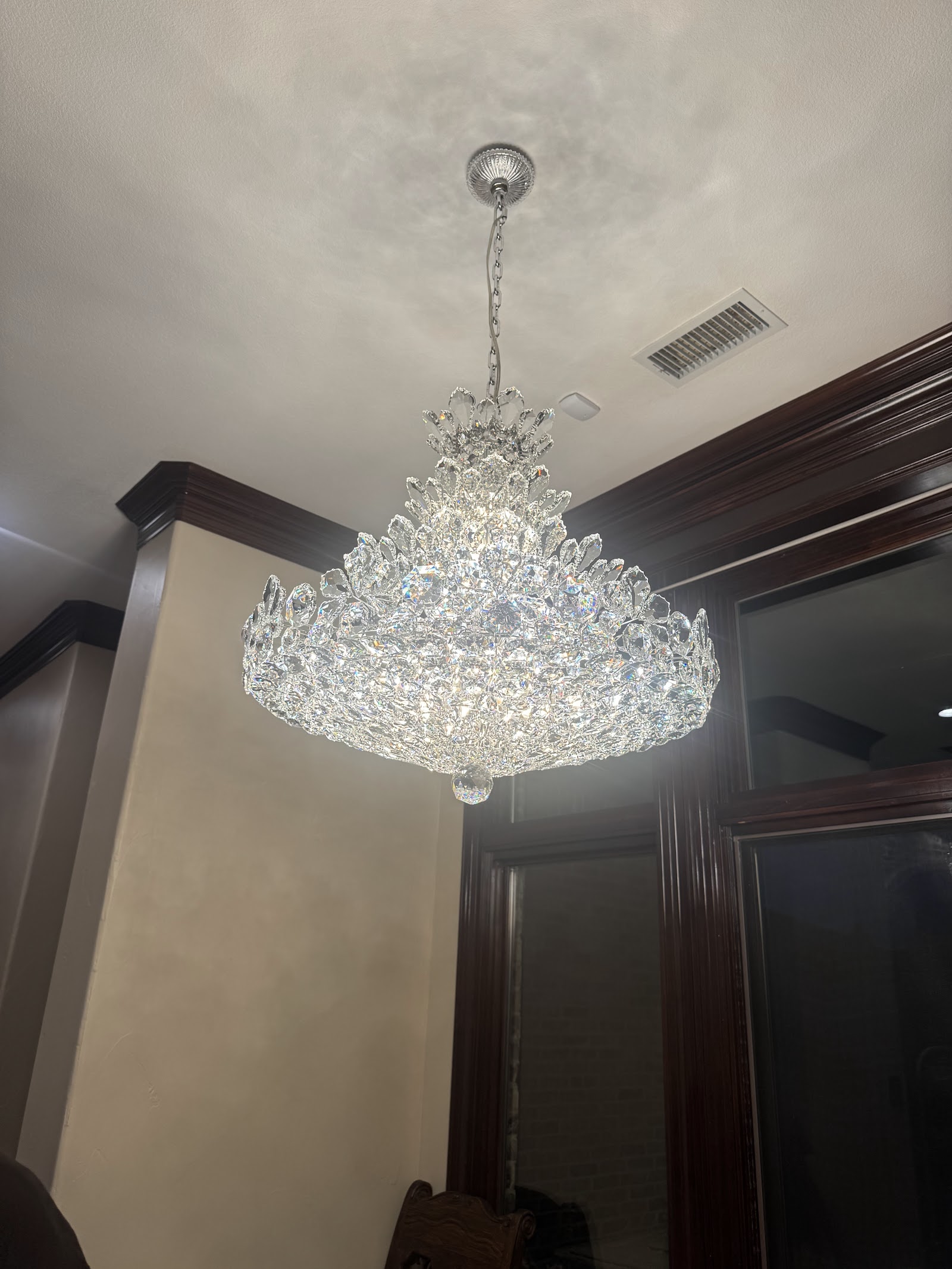 Fixture in place, room view