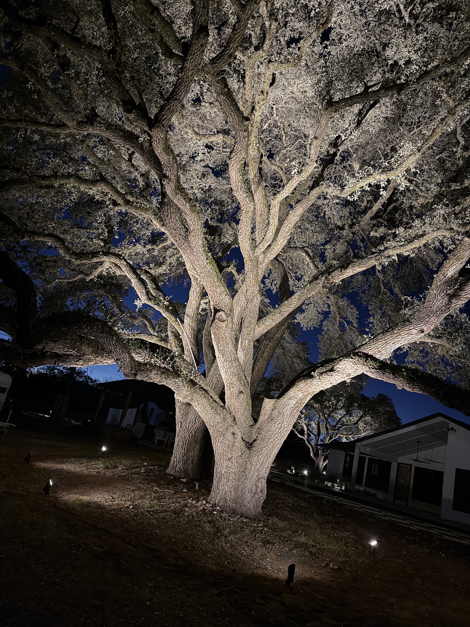 Ranch house at dusk
